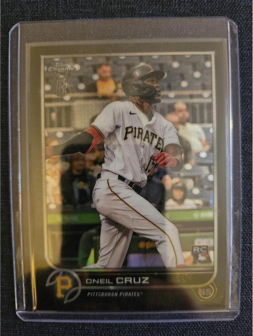 2022 Topps Chrome #128 Oneil Cruz RC Rookie Card Pittsburgh Pirates - black